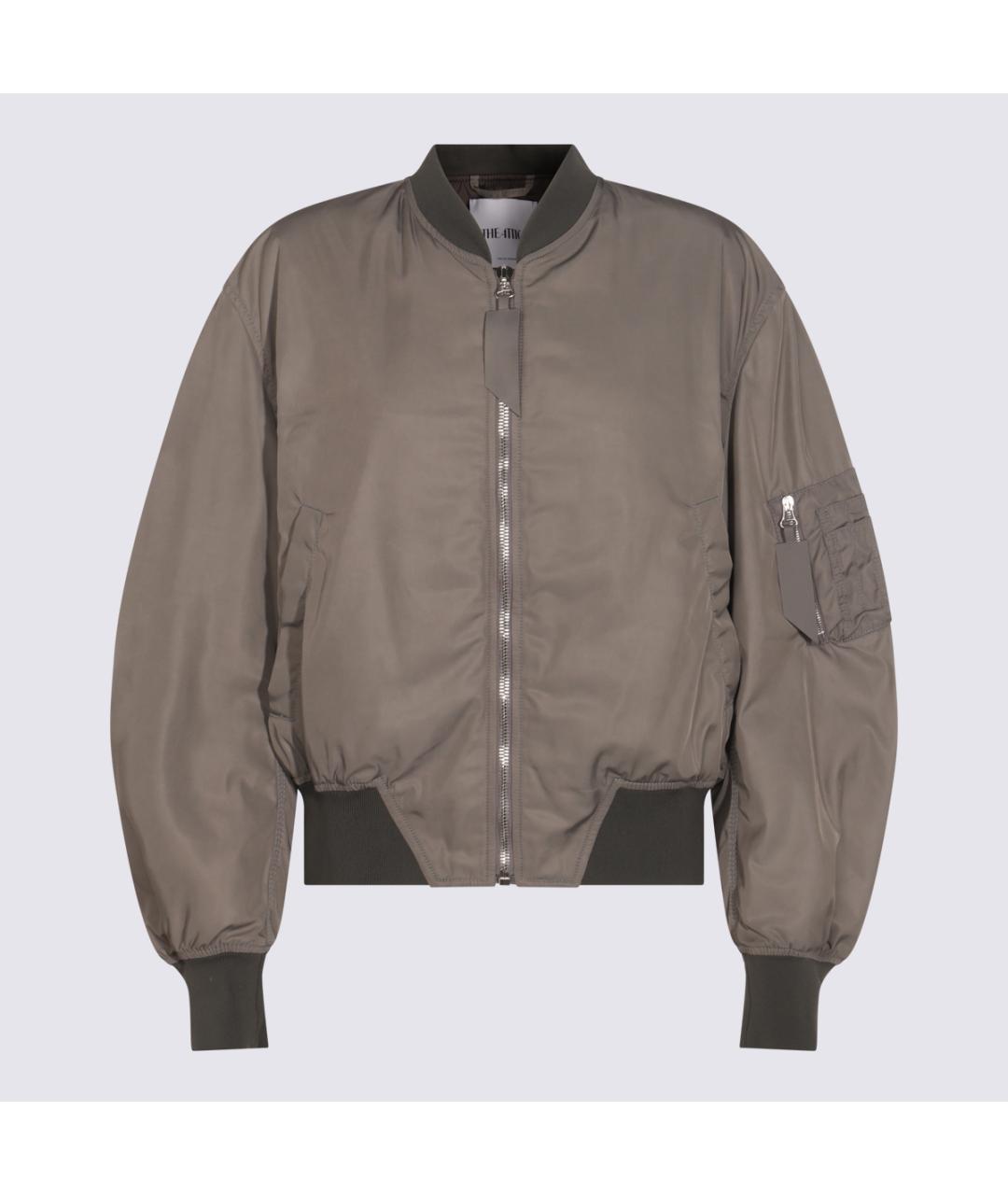 THE ATTICO Серая полиэстеровая куртка, фото 5