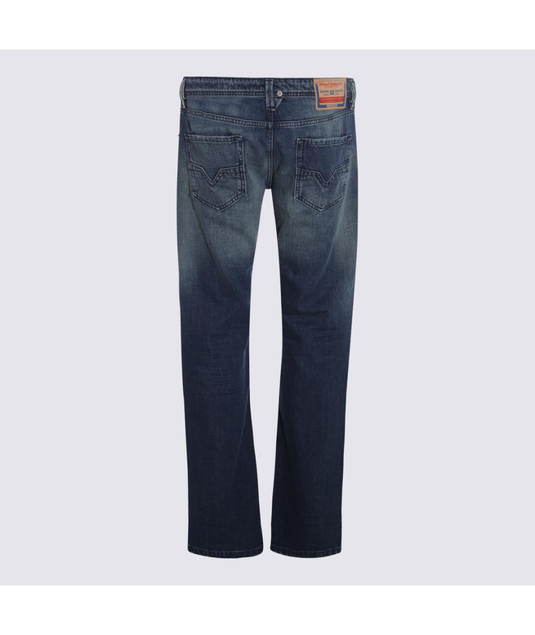 DIESEL Синие хлопковые прямые джинсы, фото 2