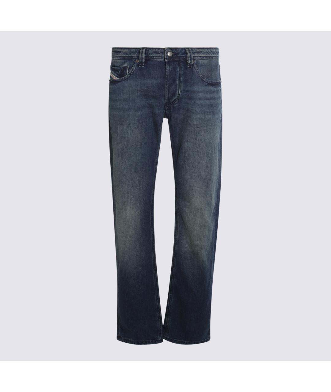DIESEL Синие хлопковые прямые джинсы, фото 5