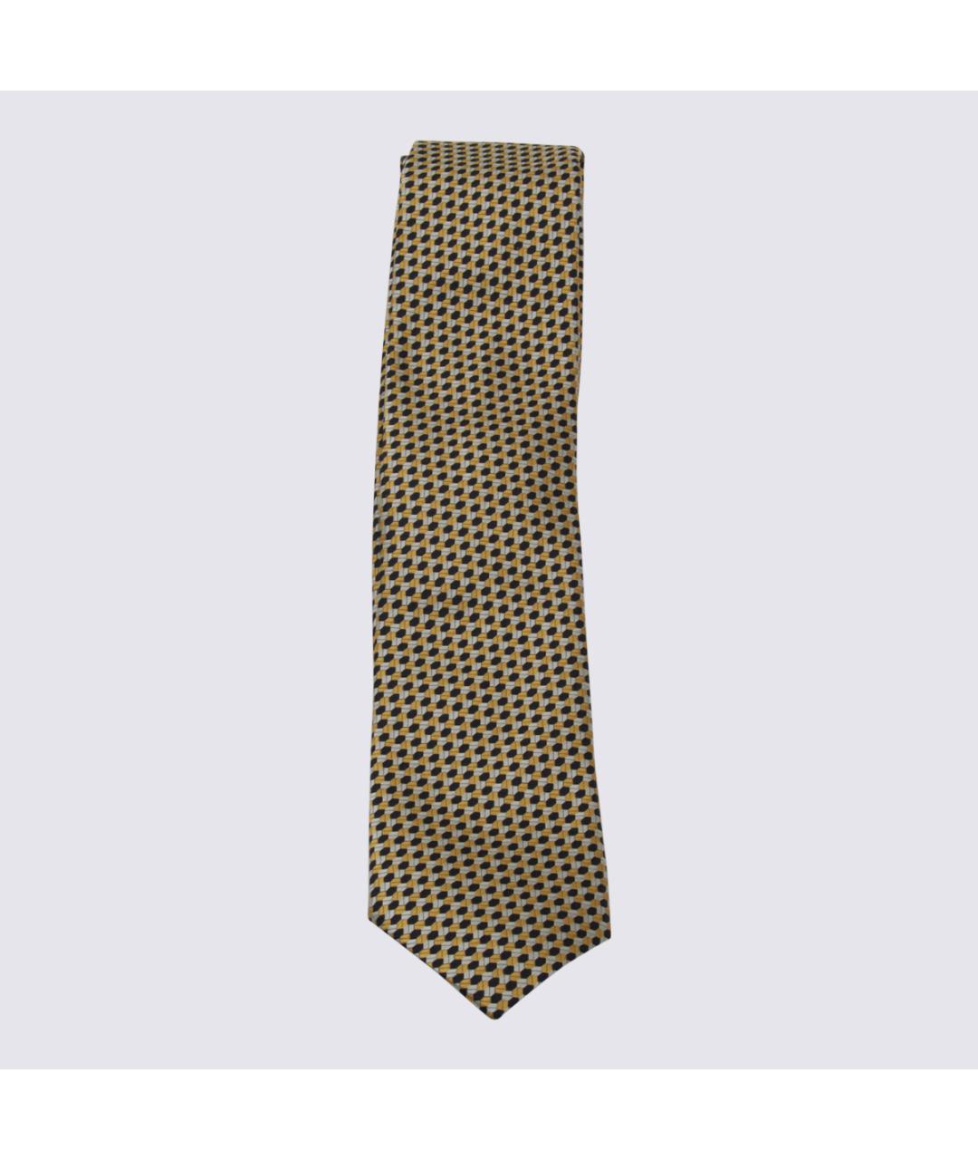 ZEGNA Желтый шелковый галстук, фото 3