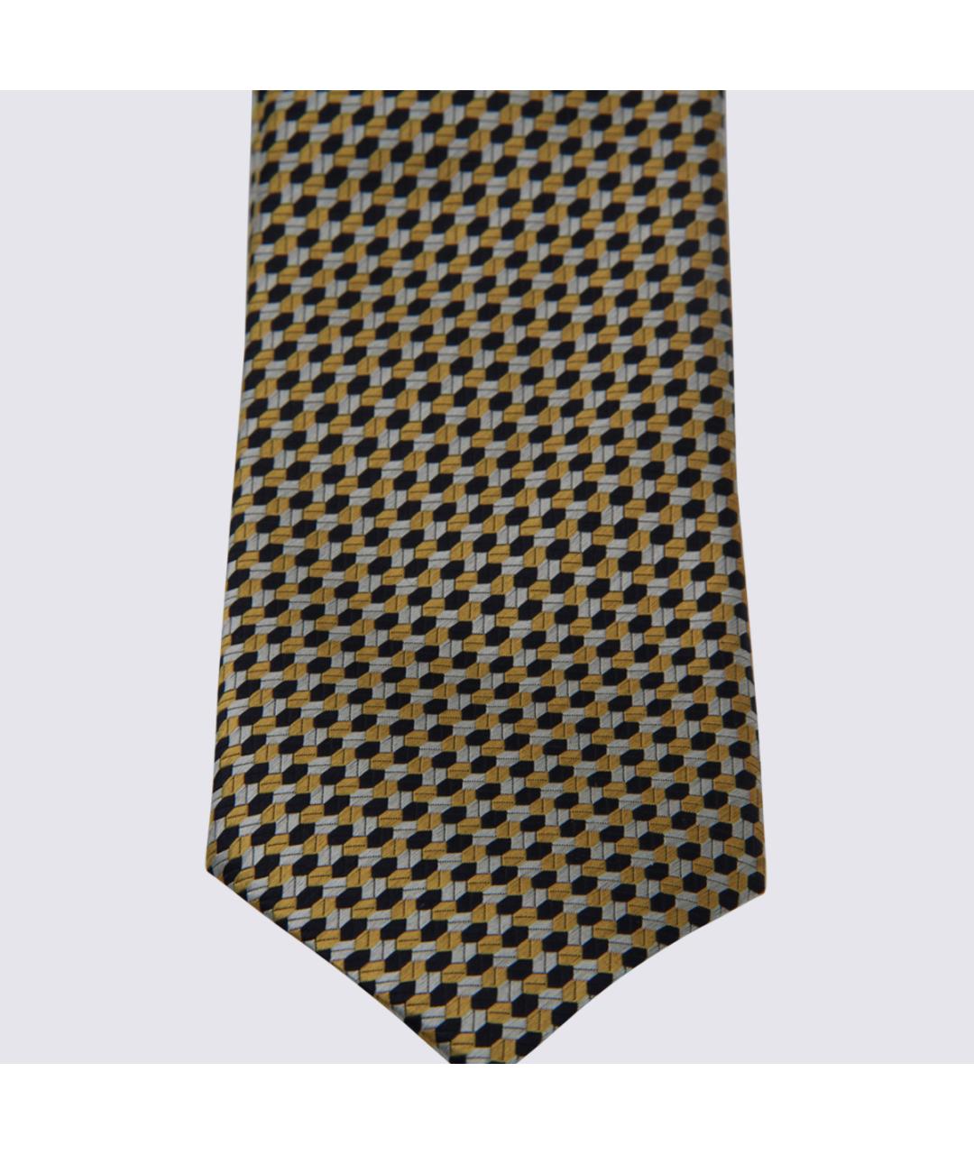 ZEGNA Желтый шелковый галстук, фото 2