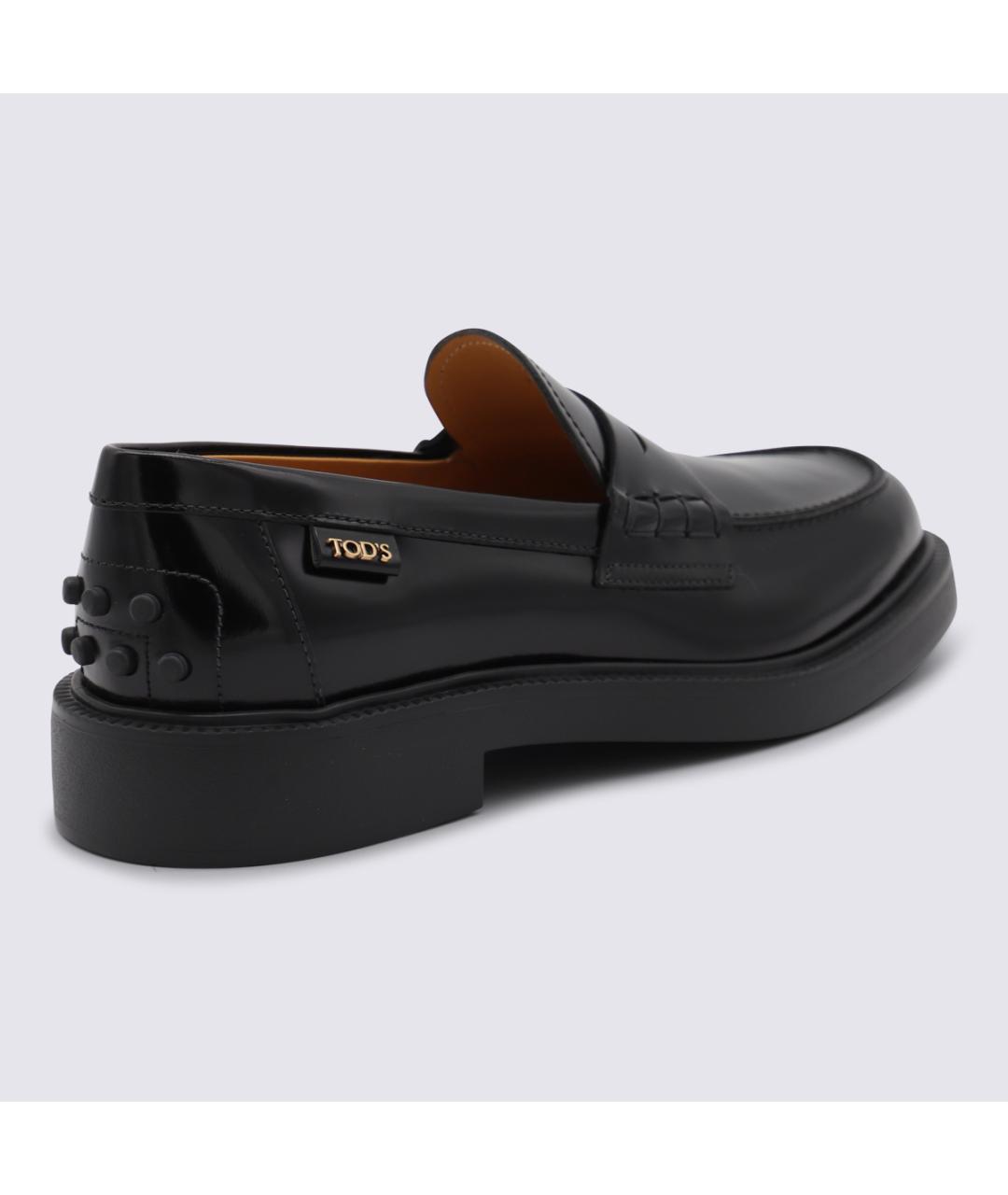 TOD'S Черные кожаные лоферы, фото 3