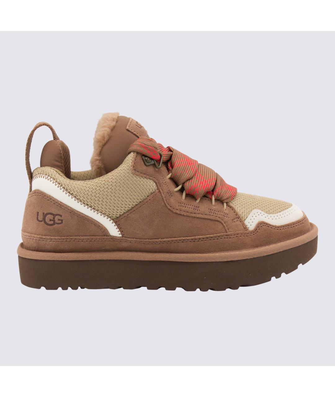 UGG AUSTRALIA Коричневые нубуковые кеды, фото 5