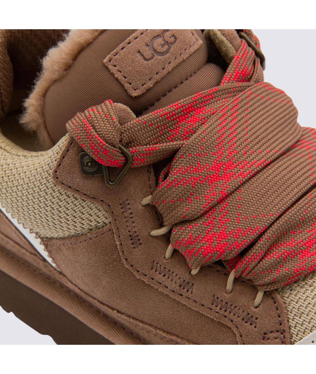 UGG AUSTRALIA Коричневые нубуковые кеды, фото 4