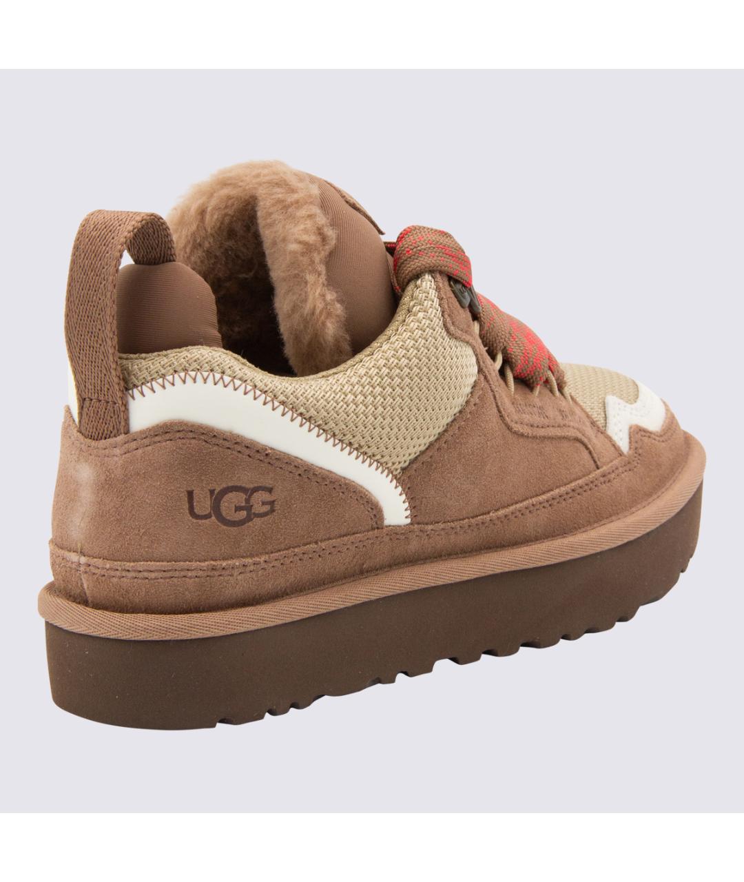 UGG AUSTRALIA Коричневые нубуковые кеды, фото 3