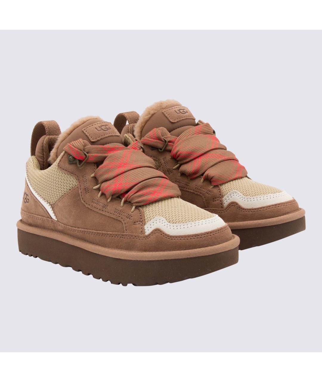 UGG AUSTRALIA Коричневые нубуковые кеды, фото 2