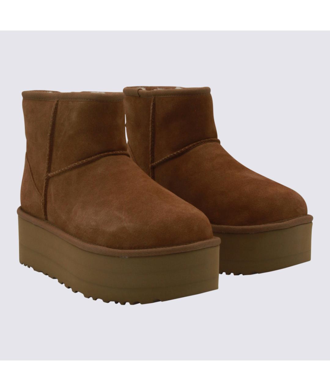 UGG AUSTRALIA Коричневые нубуковые ботинки, фото 2