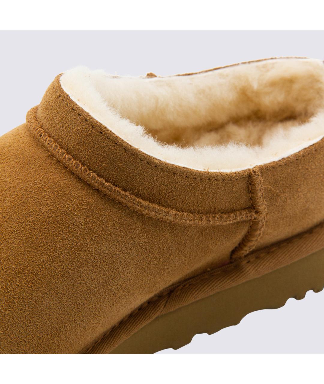 UGG AUSTRALIA Бежевые кожаные ботинки, фото 4