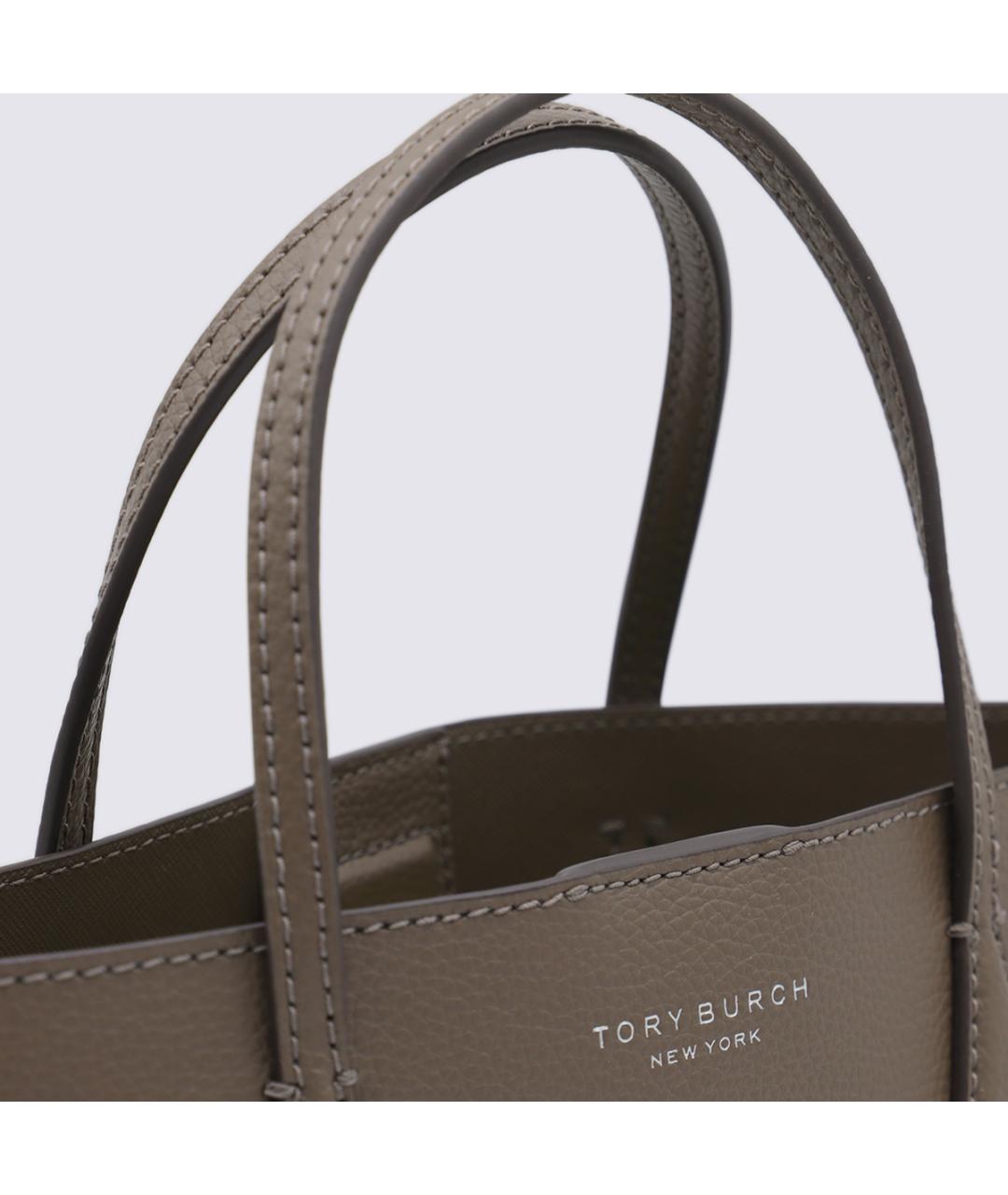 TORY BURCH Коричневая кожаная сумка тоут, фото 4