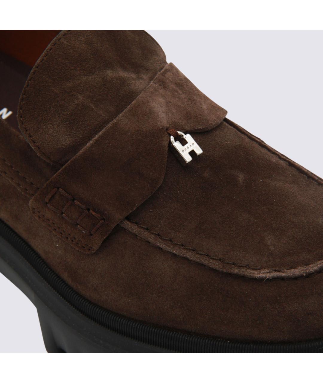 HOGAN Коричневые замшевые лоферы, фото 4