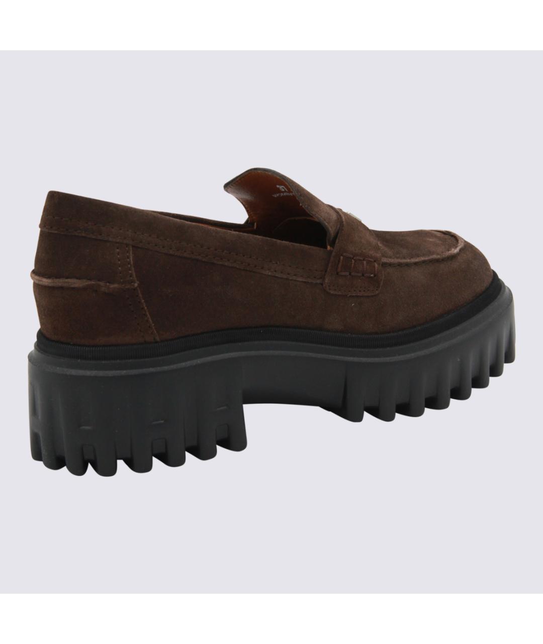 HOGAN Коричневые замшевые лоферы, фото 3