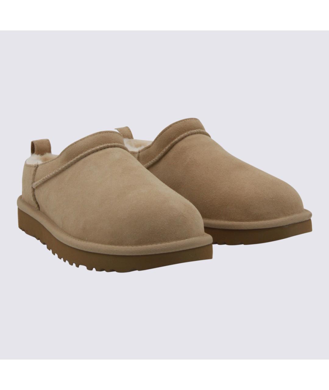 UGG AUSTRALIA Бежевые кожаные ботинки, фото 2