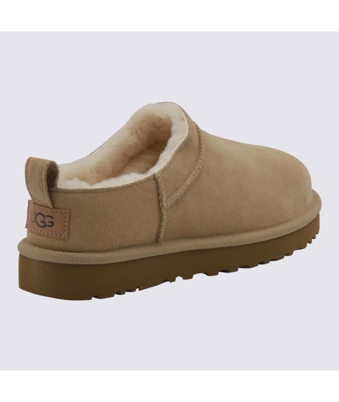 UGG AUSTRALIA Бежевые кожаные ботинки, фото 3