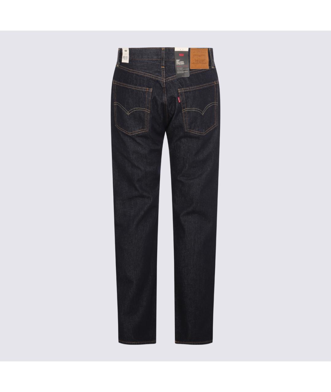 LEVI'S Темно-синие хлопковые прямые джинсы, фото 2
