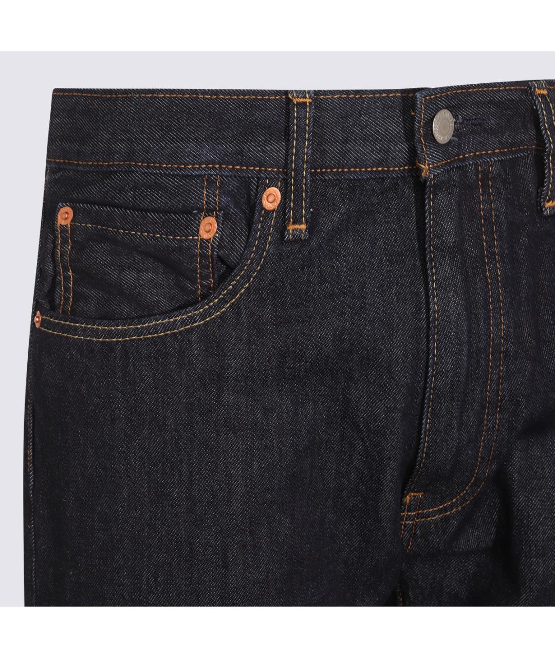 LEVI'S Темно-синие хлопковые прямые джинсы, фото 3