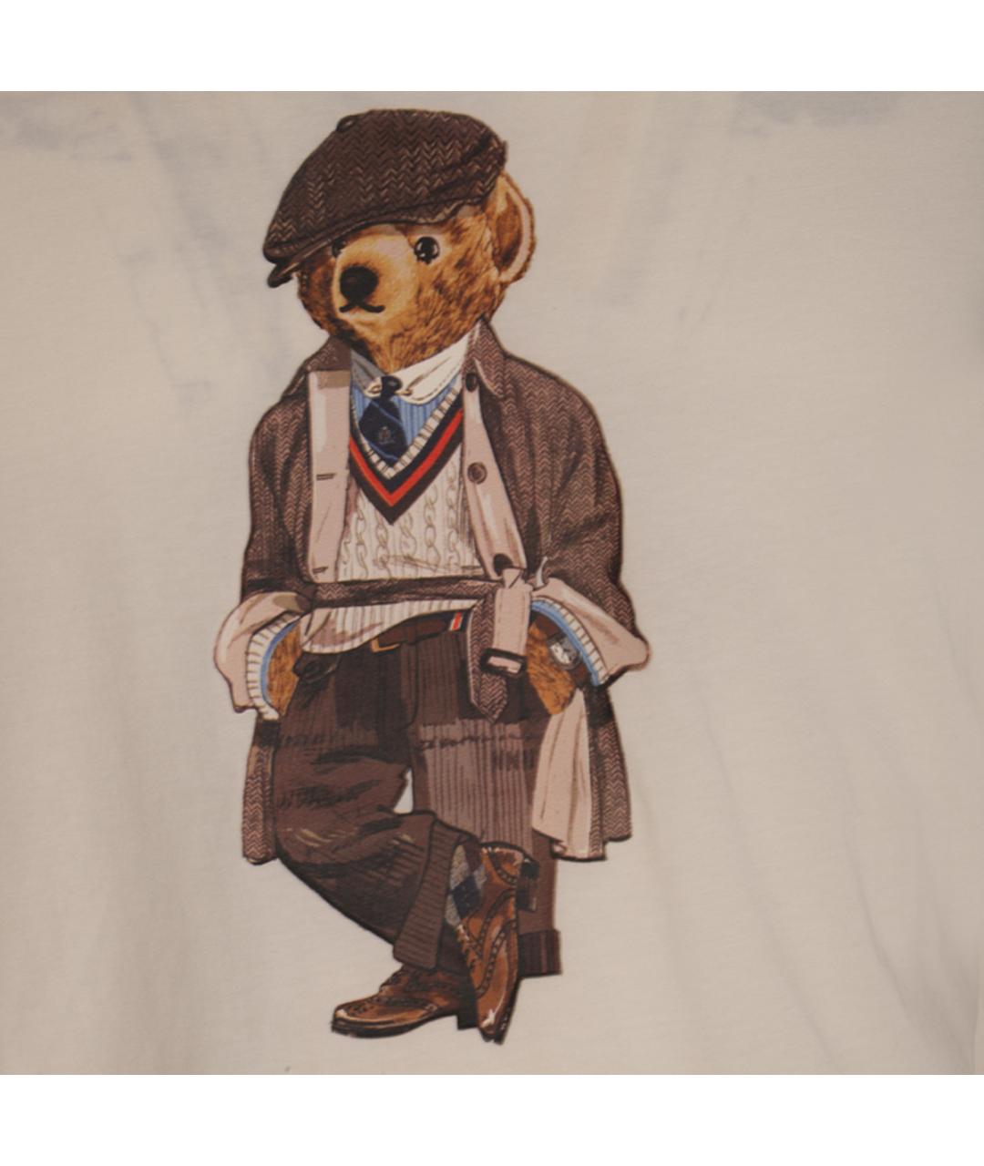 POLO RALPH LAUREN Бежевая хлопковая футболка, фото 3
