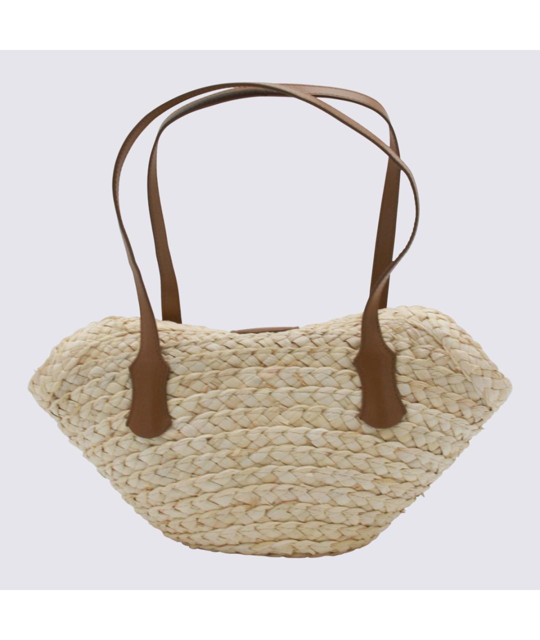 DOLCE&GABBANA Бежевая пелетеная сумка тоут, фото 3