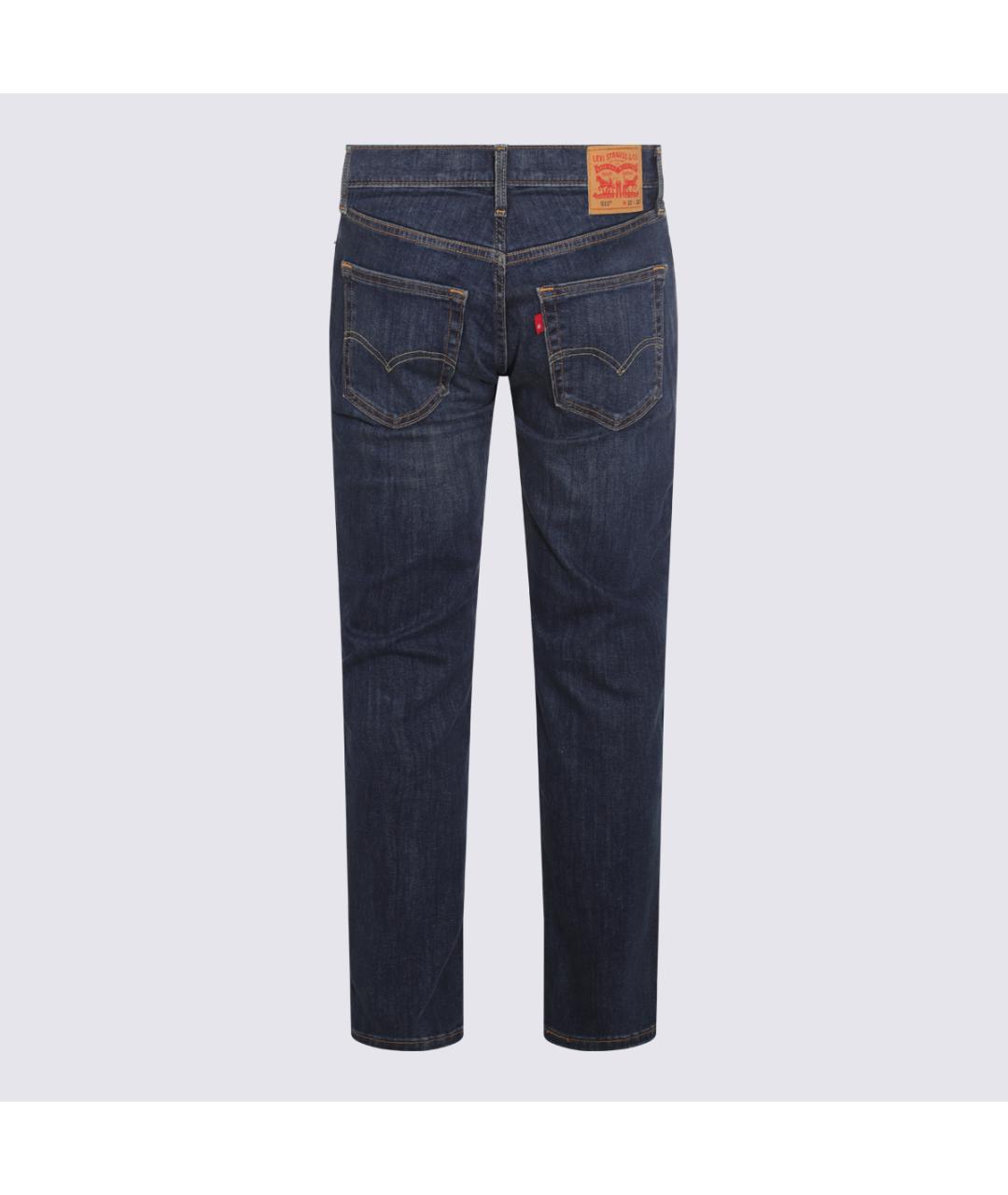 LEVI'S Темно-синие хлопковые прямые джинсы, фото 2