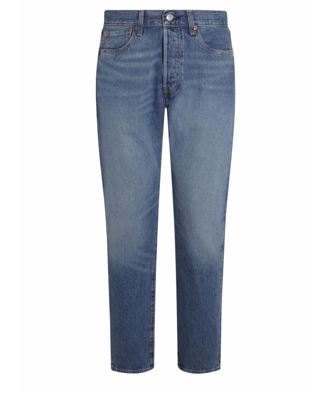LEVI'S Синие хлопковые прямые джинсы, фото 1