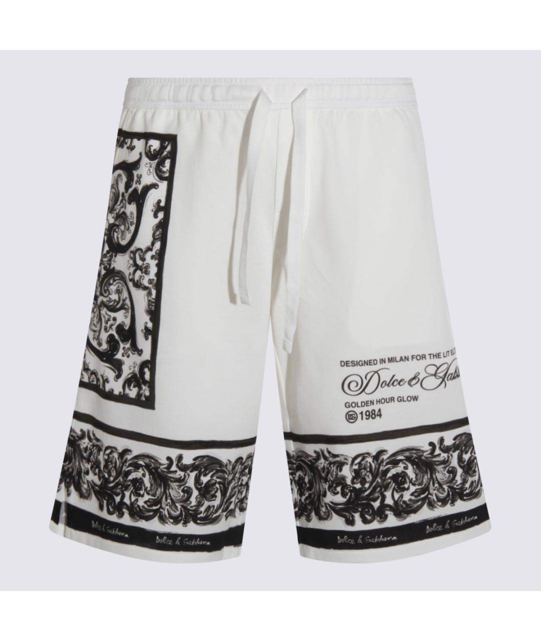 DOLCE&GABBANA Белые хлопковые шорты, фото 5