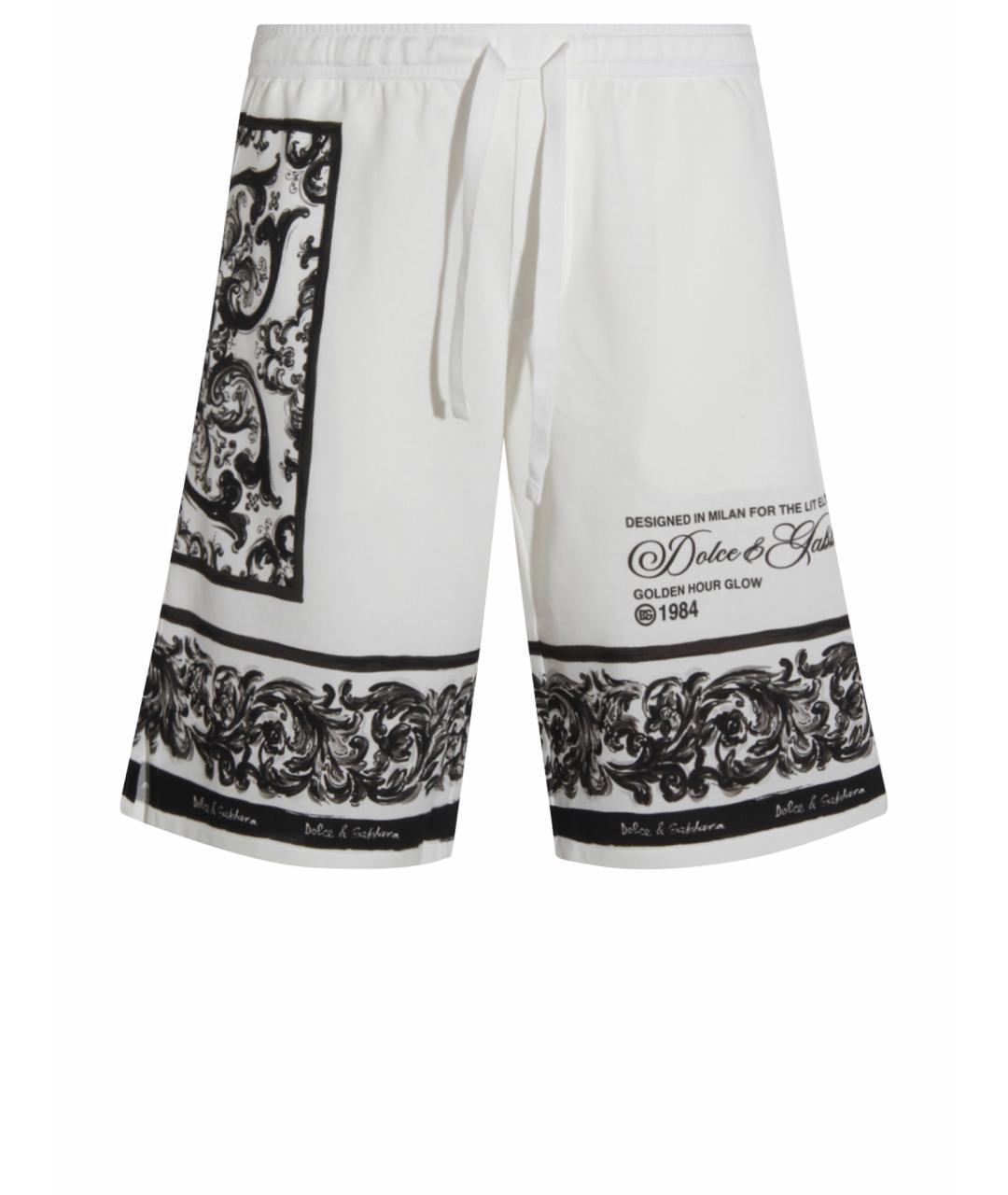 DOLCE&GABBANA Белые хлопковые шорты, фото 1