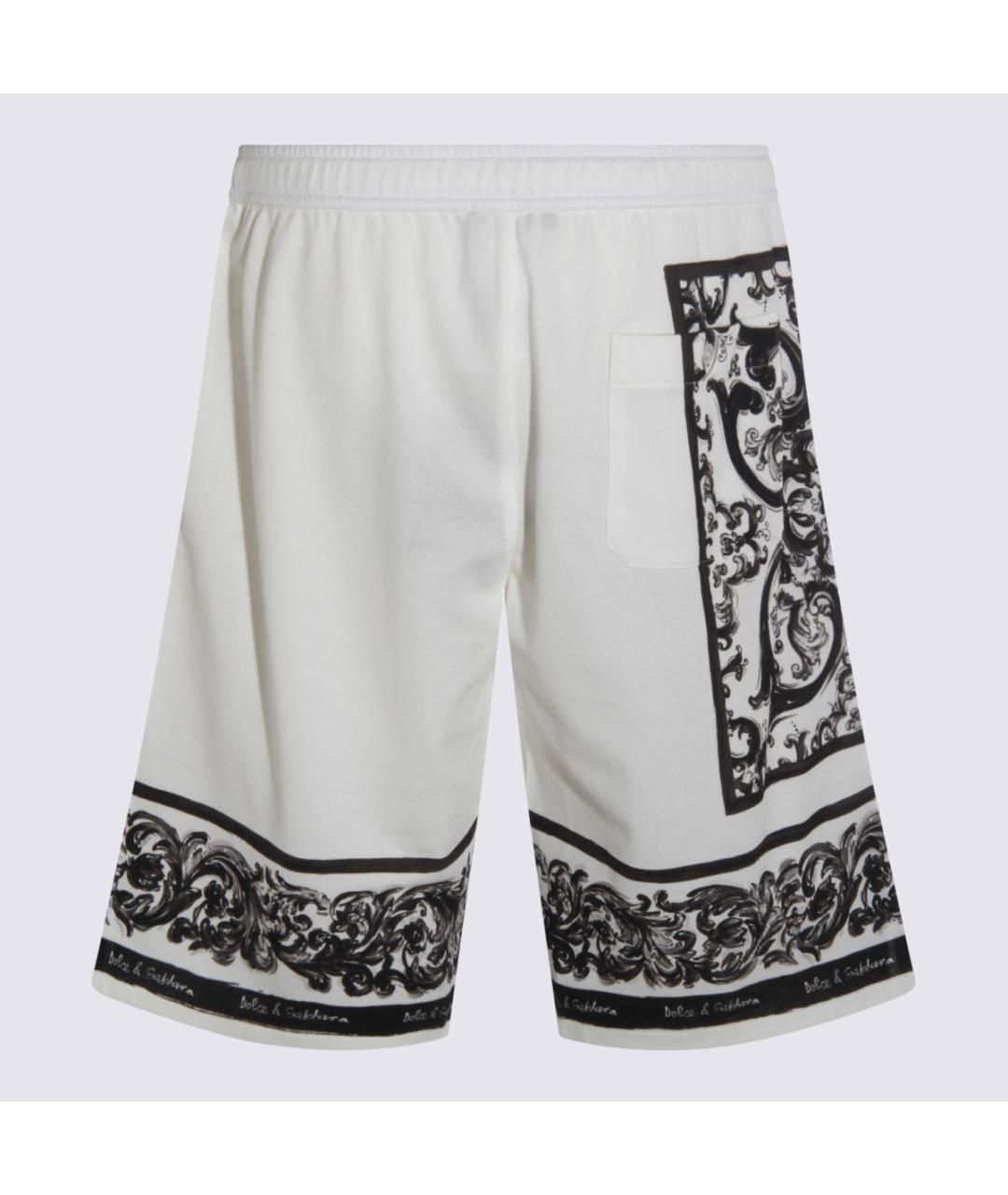DOLCE&GABBANA Белые хлопковые шорты, фото 2