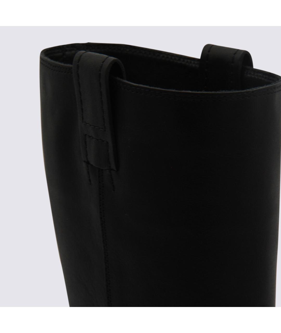 HOGAN Черные кожаные сапоги, фото 4