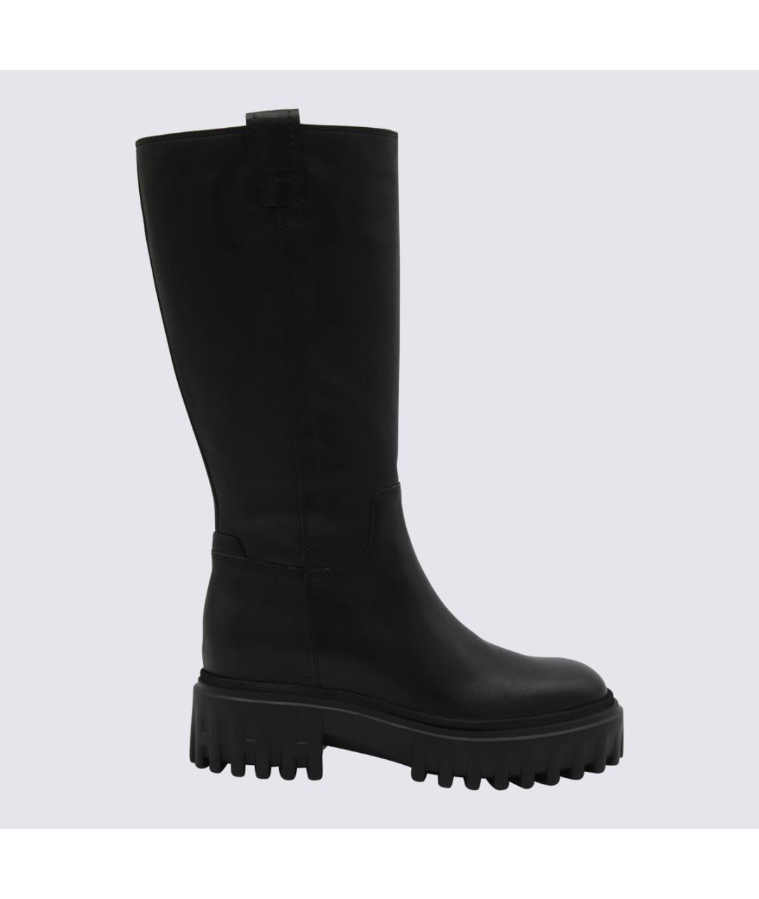 HOGAN Черные кожаные сапоги, фото 5