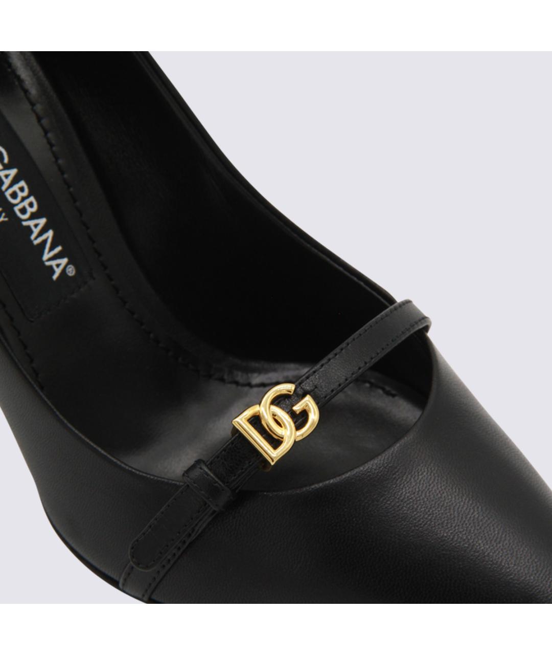 DOLCE&GABBANA Черные кожаные туфли, фото 4