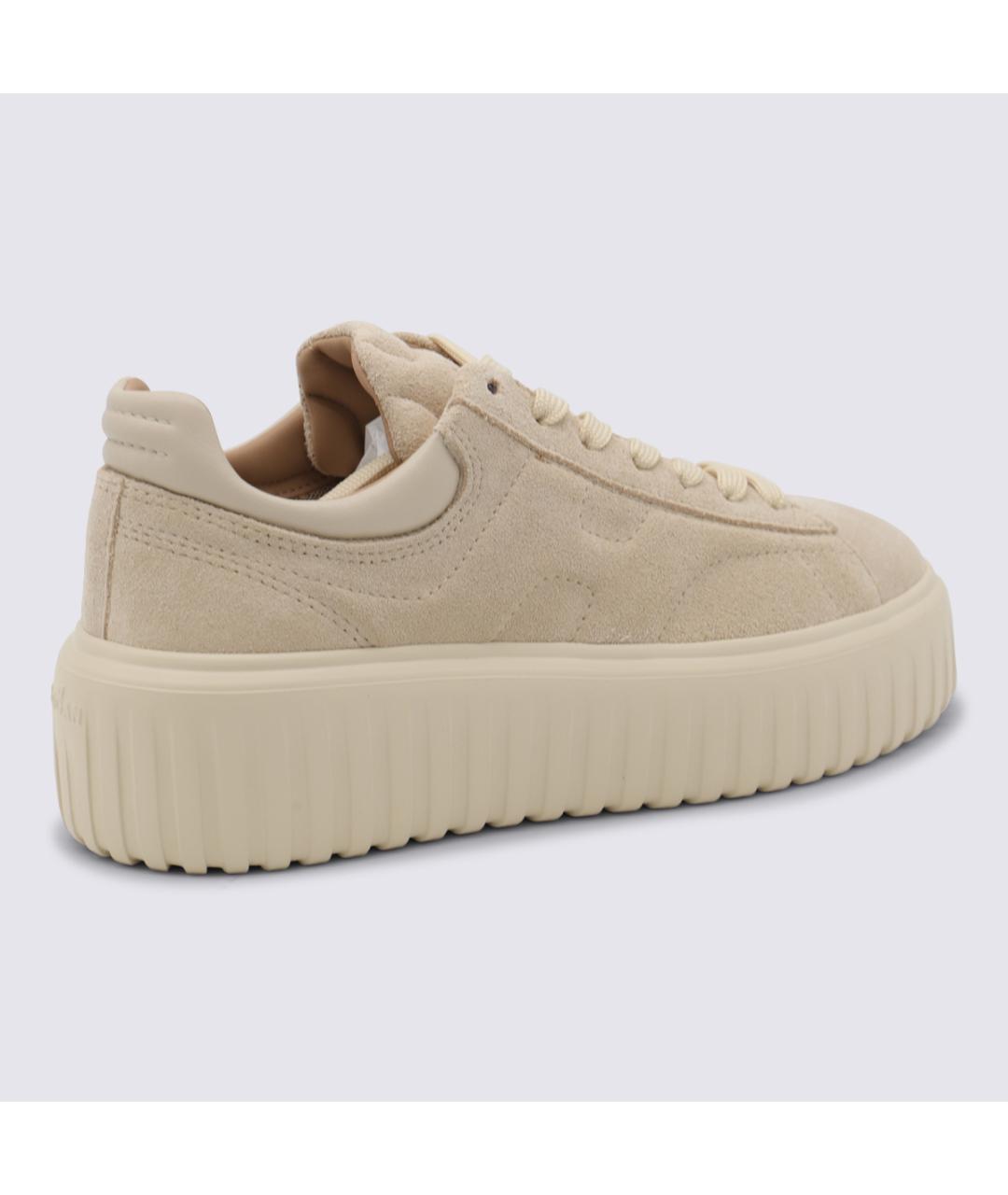 HOGAN Бежевые нубуковые кеды, фото 3