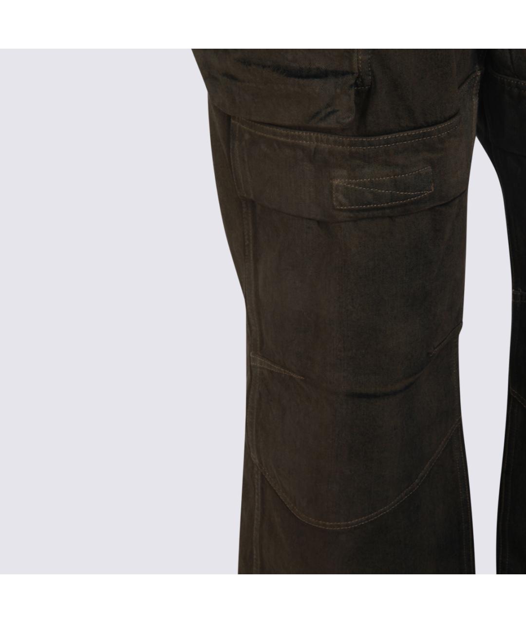 RICK OWENS Антрацитовые хлопковые прямые джинсы, фото 4
