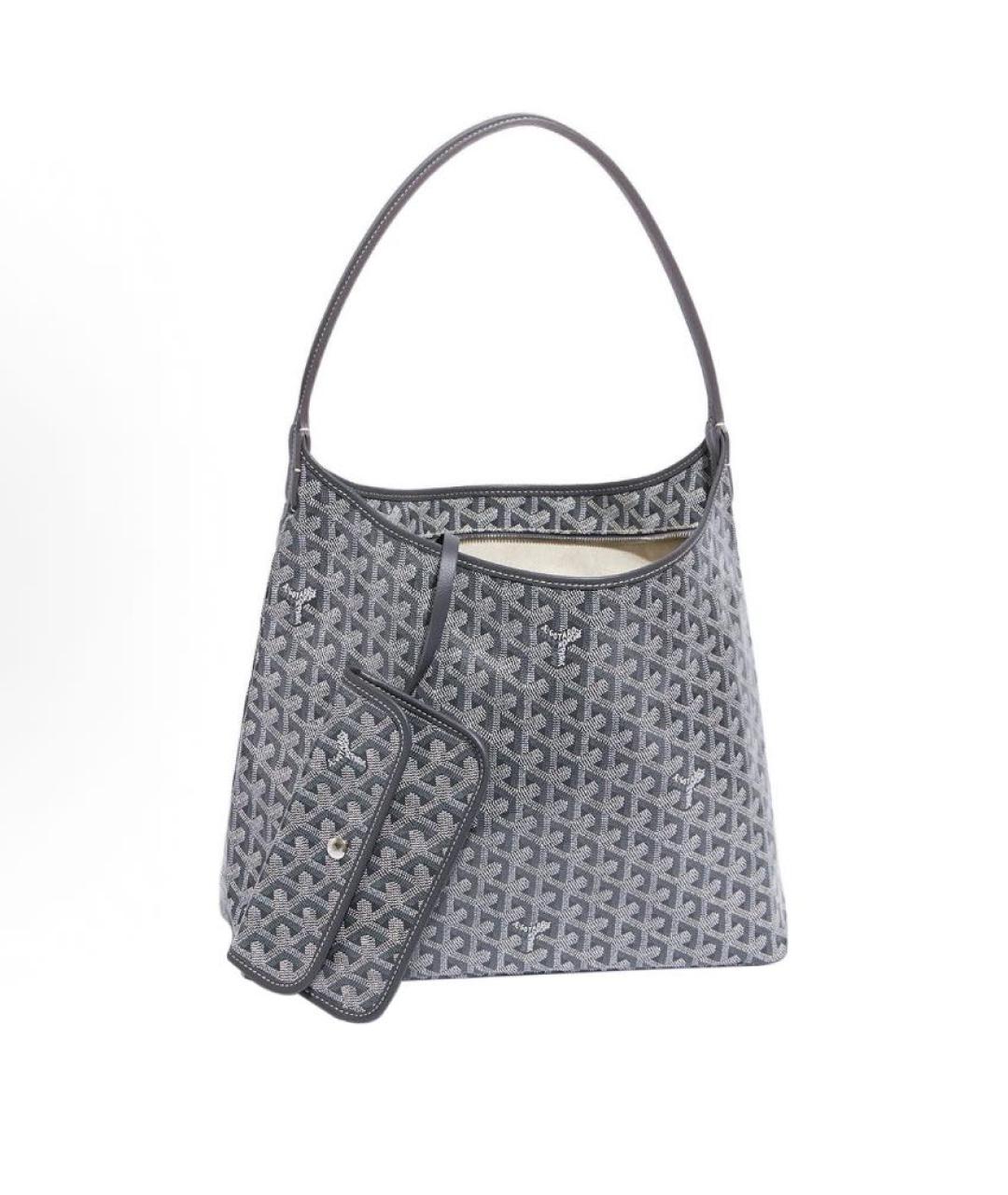 GOYARD Антрацитовая кожаная сумка тоут, фото 1