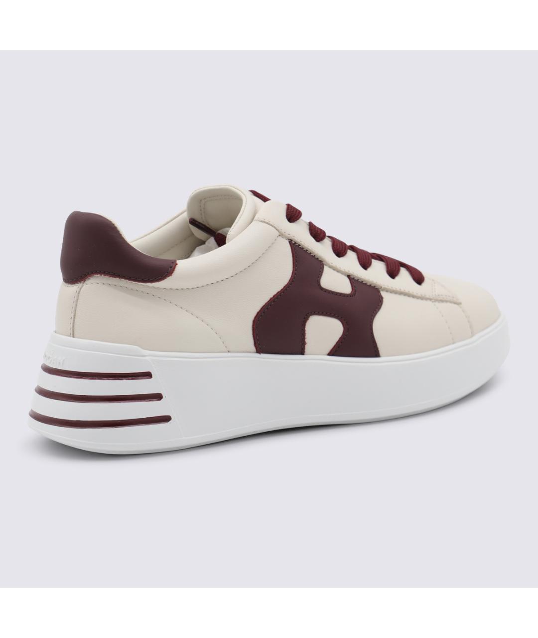 HOGAN Бежевые кожаные кроссовки, фото 3