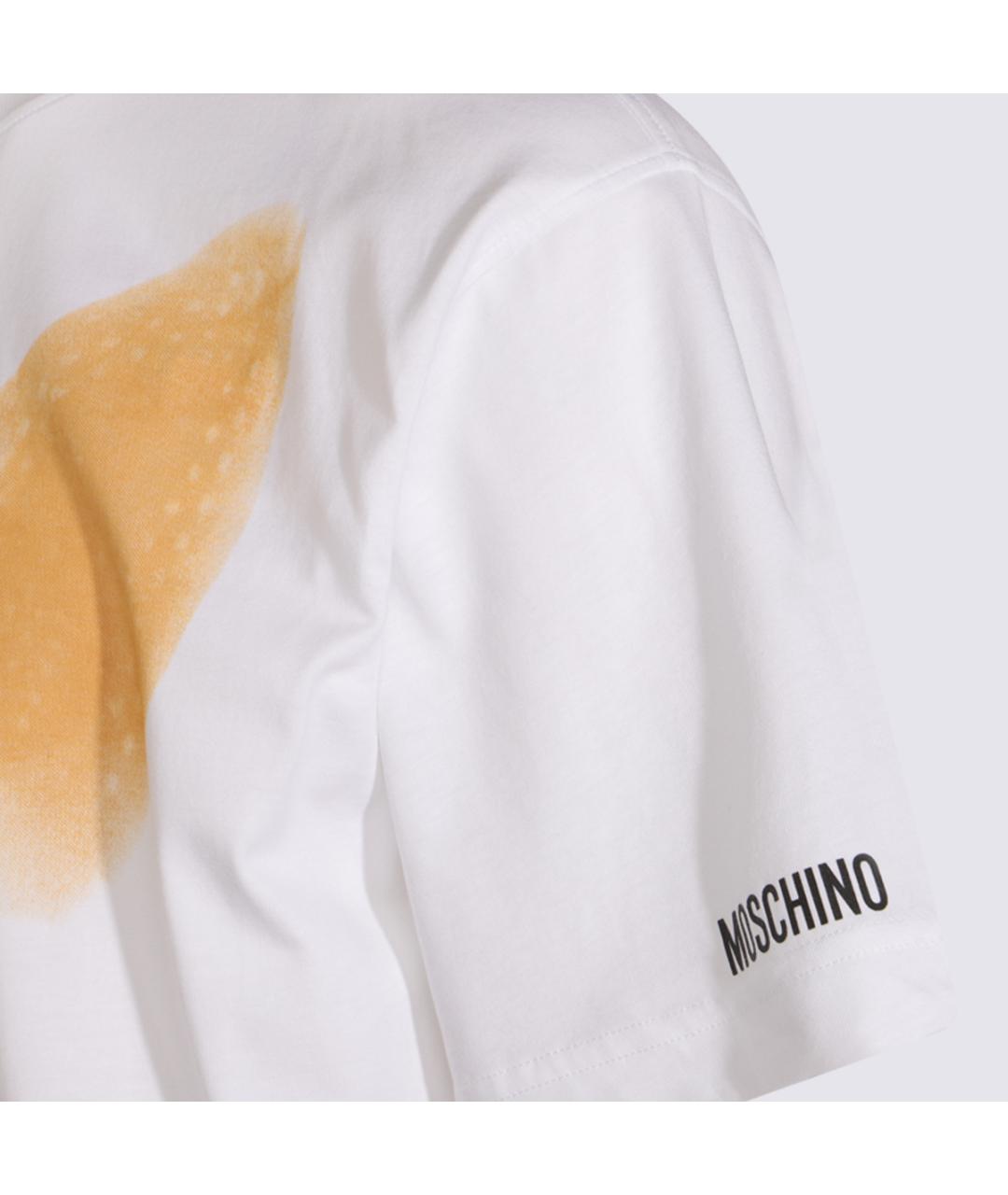 MOSCHINO Белая хлопковая футболка, фото 3