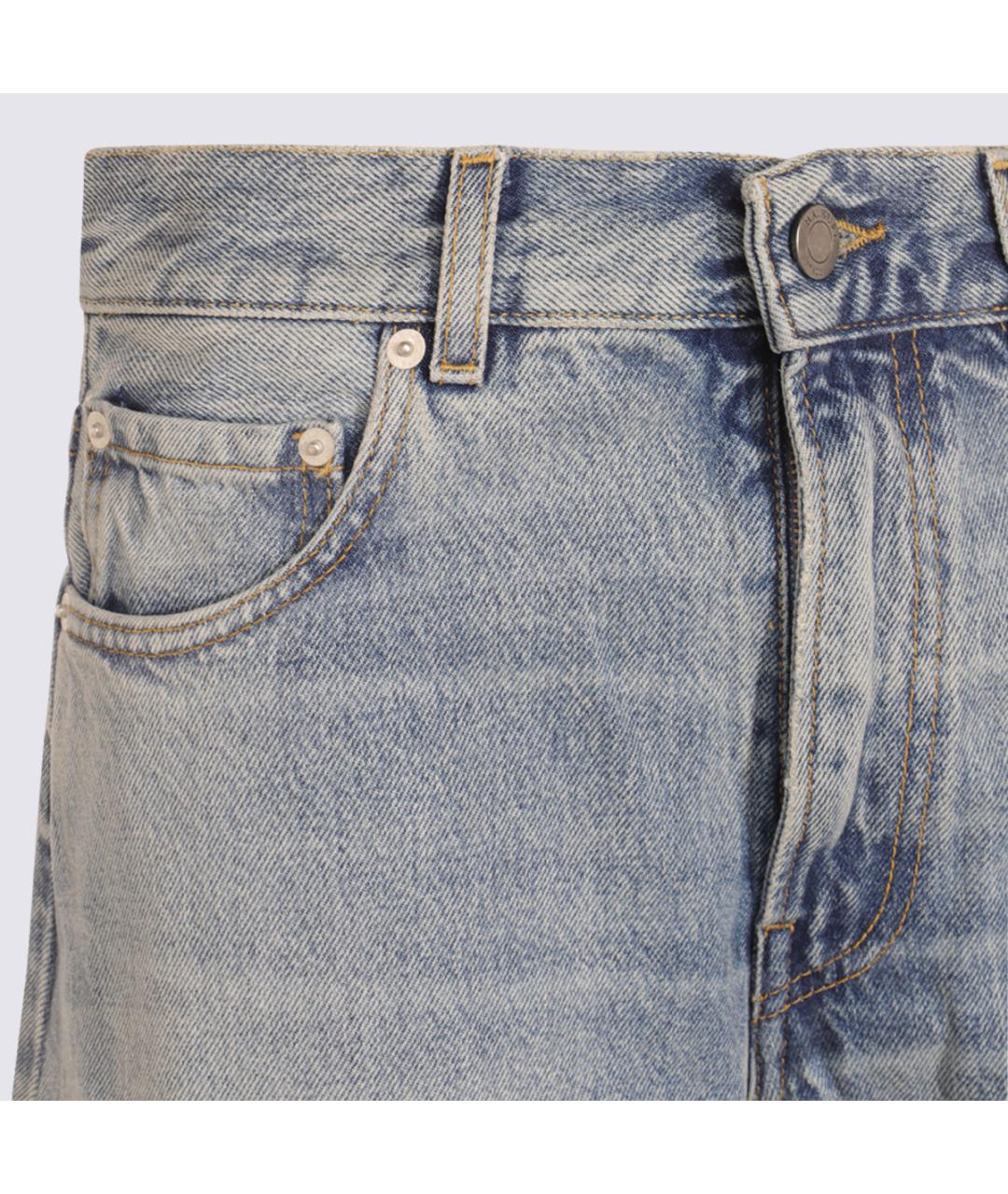 HAIKURE Голубые хлопковые прямые джинсы, фото 3