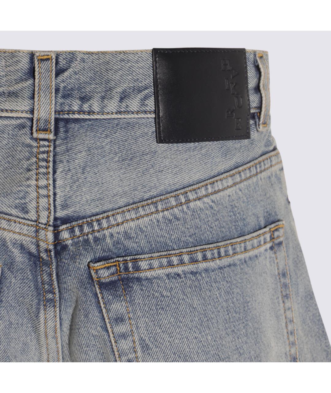 HAIKURE Голубые хлопковые прямые джинсы, фото 4