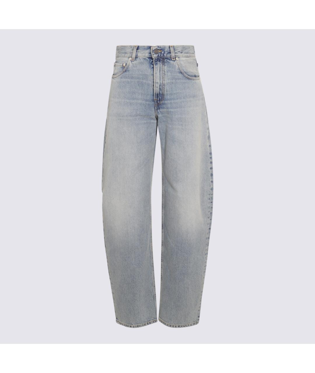 HAIKURE Голубые хлопковые прямые джинсы, фото 5