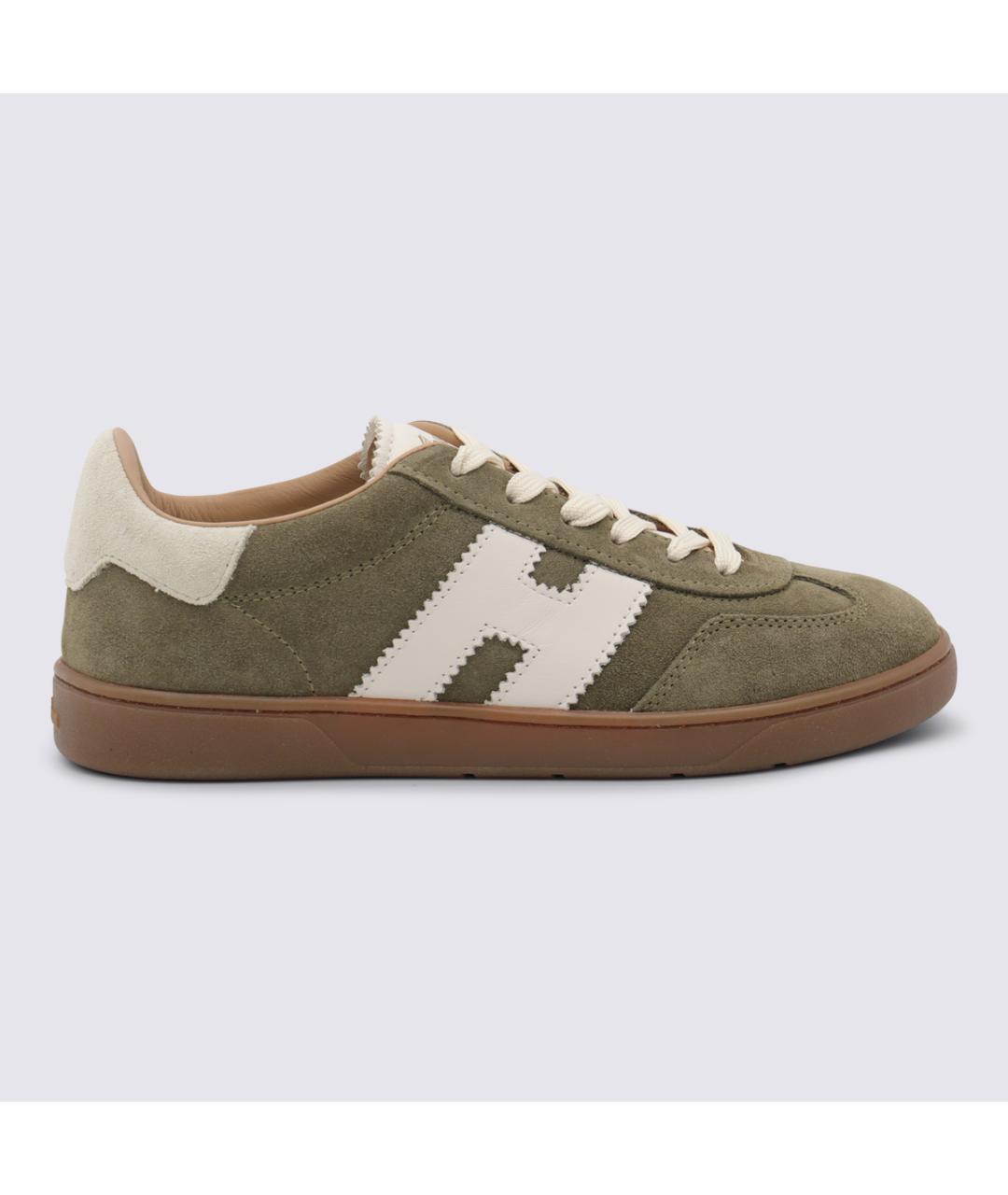 HOGAN Хаки замшевые кеды, фото 5