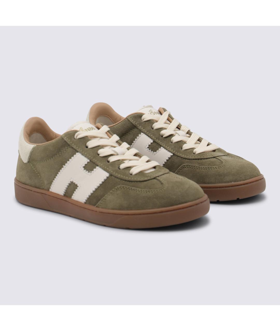 HOGAN Хаки замшевые кеды, фото 2