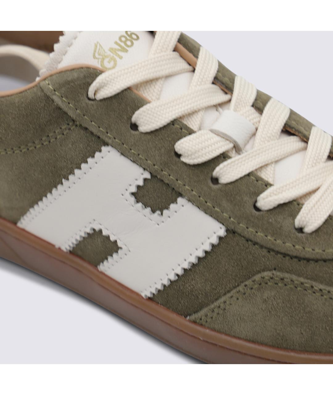 HOGAN Хаки замшевые кеды, фото 4