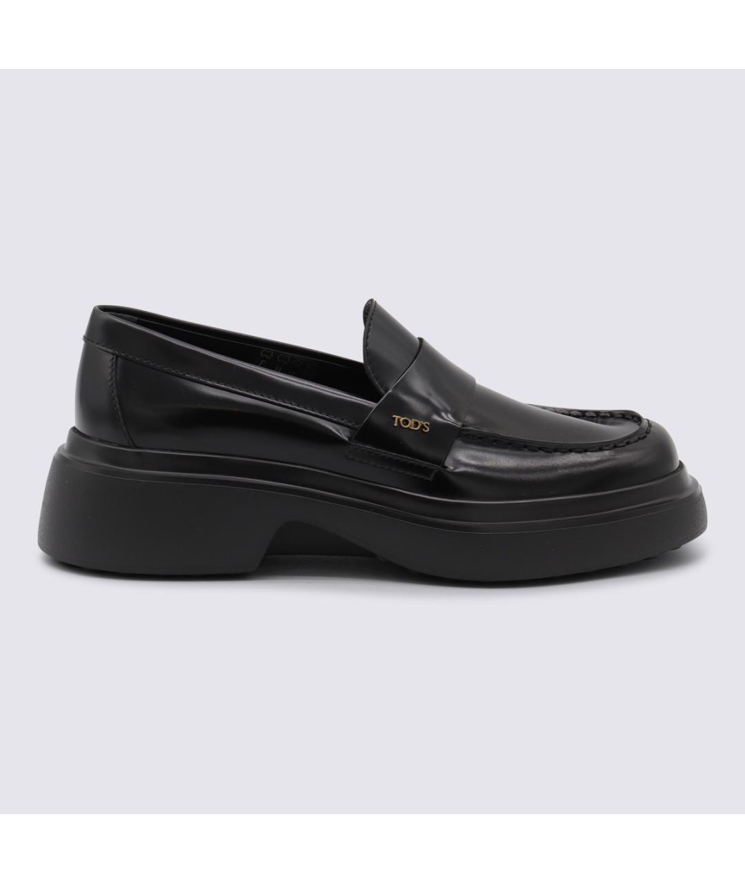 TOD'S Черные кожаные лоферы, фото 5