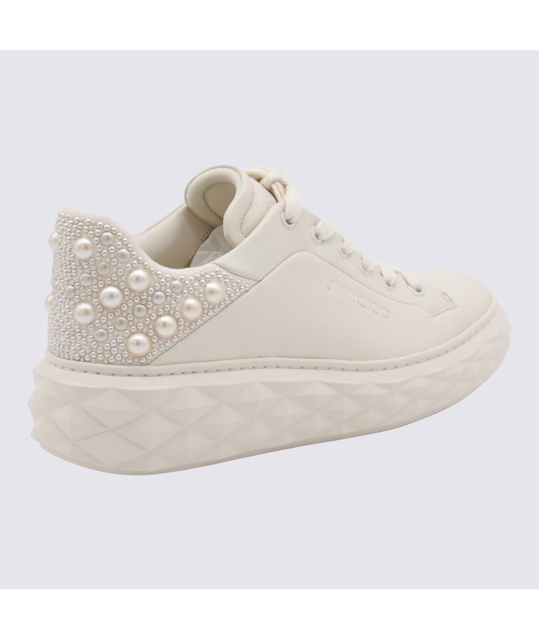 JIMMY CHOO Белые кожаные кеды, фото 3
