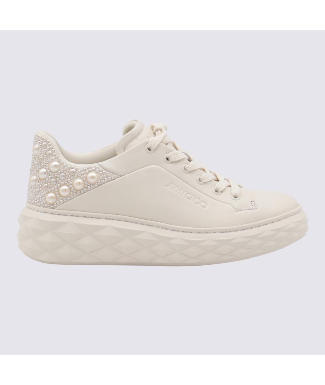 JIMMY CHOO Белые кожаные кеды, фото 5