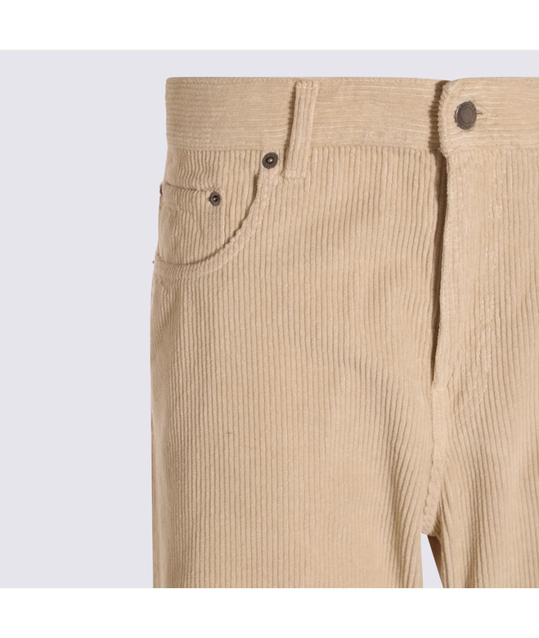 HAIKURE Бежевые хлопковые прямые джинсы, фото 3