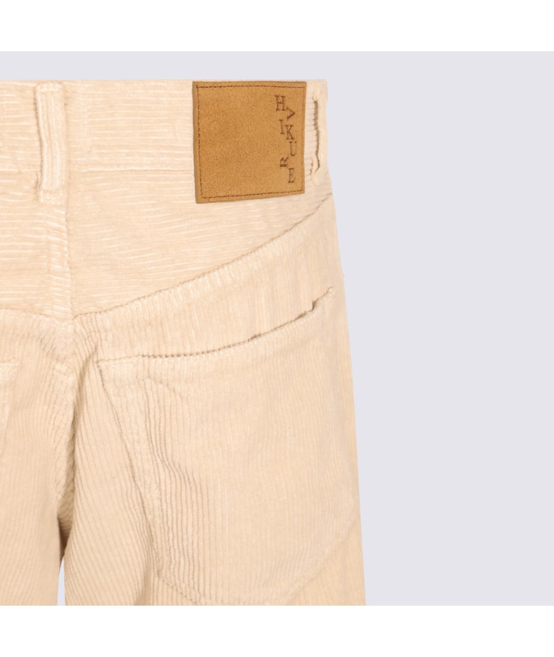 HAIKURE Бежевые хлопковые прямые джинсы, фото 4