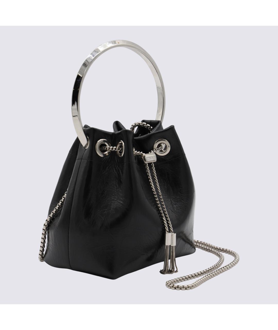 JIMMY CHOO Черная кожаная сумка тоут, фото 2