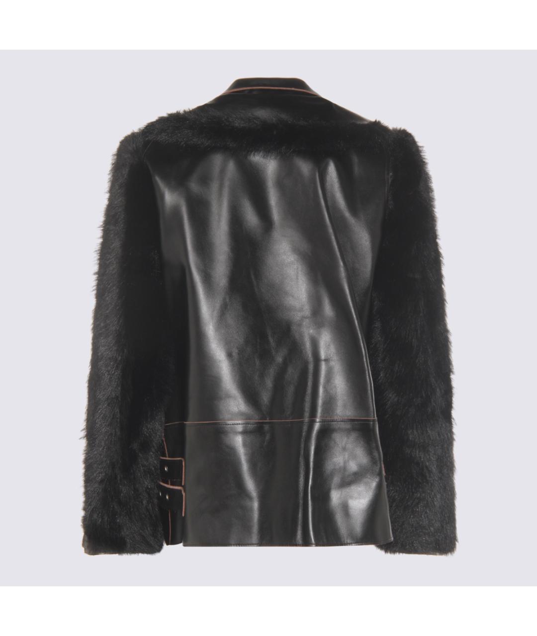 SACAI Черная кожаная куртка, фото 2