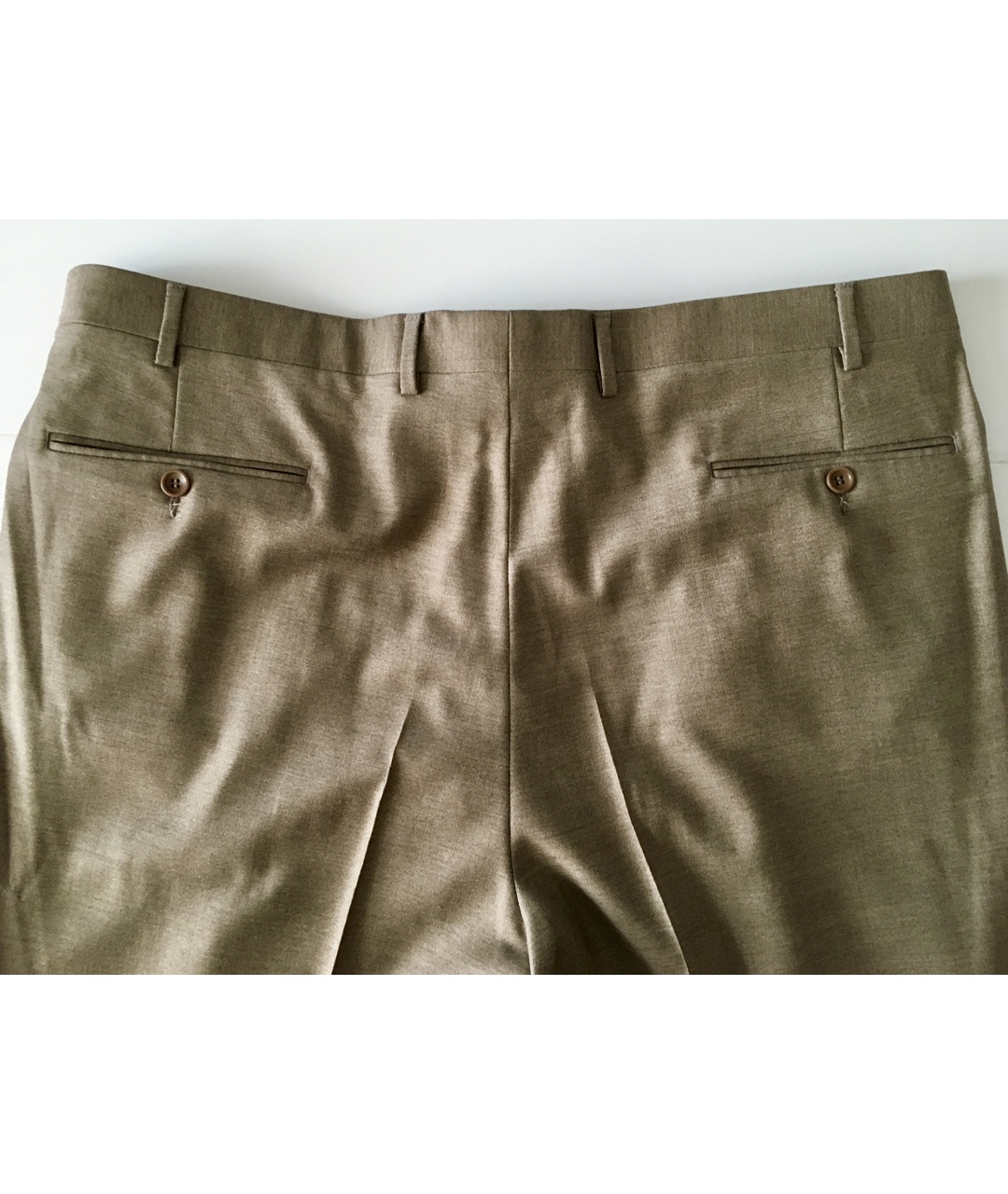 CANALI Коричневые шерстяные повседневные брюки, фото 6