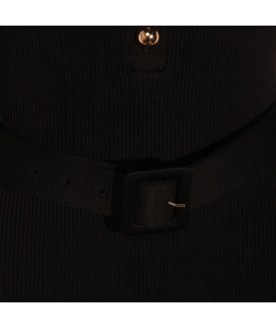 SELF-PORTRAIT Черное вискозное повседневное платье, фото 4