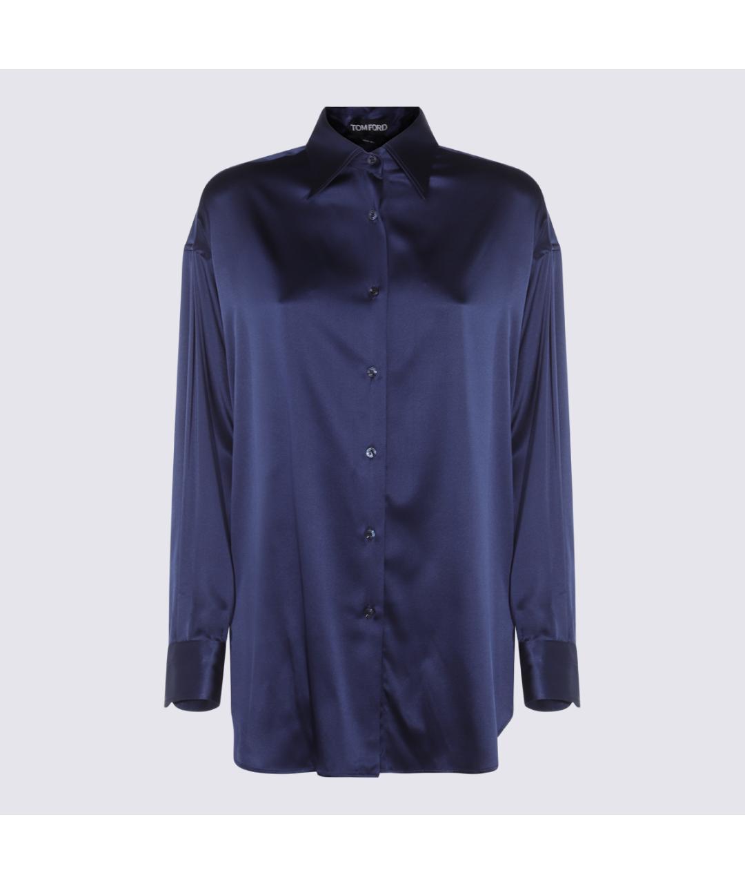 TOM FORD Синяя шелковая рубашка, фото 5